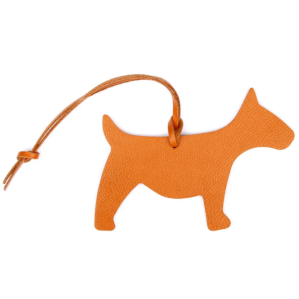 DOG ORANGE Известный бренд ручной работы из натуральной кожи олень брелок в виде жирафа кулон брелок для женщин сумка Шарм аксессуары - Цвет: DOG ORANGE