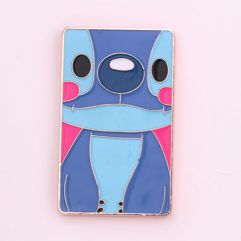 Портативное уникальное зеркало и расческа для макияжа Lilo& Stitch, удобные инструменты для макияжа, косметическое зеркало, очень четкая металлическая текстура, расческа