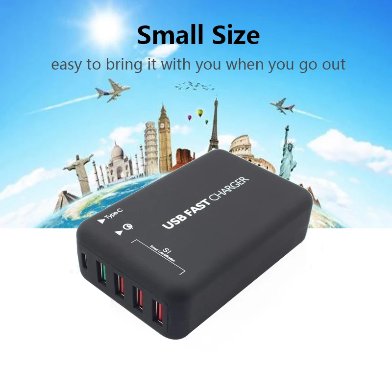 Универсальное зарядное устройство с USB-портами и поддержкой быстрой зарядки 3 0 30