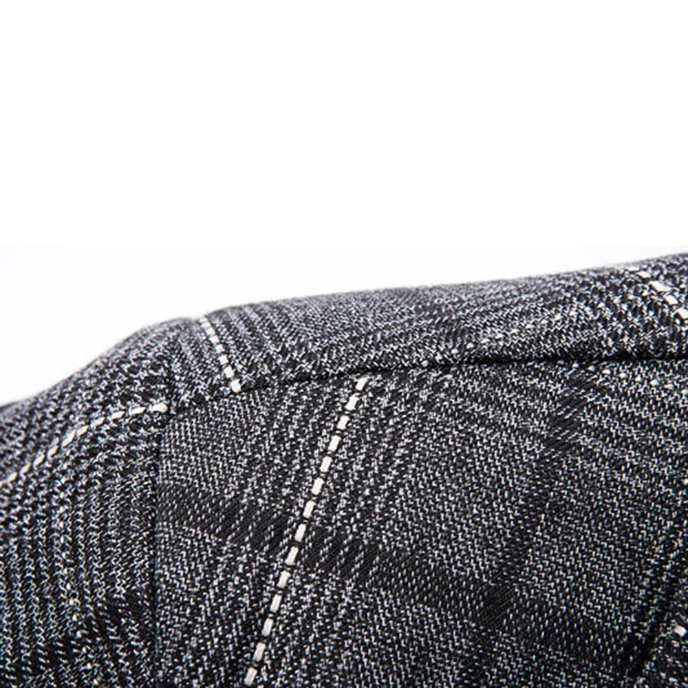 Gresanhevic новый Мужская мода в клетку с длинными рукавами Slim Fit одной One Button Blazer