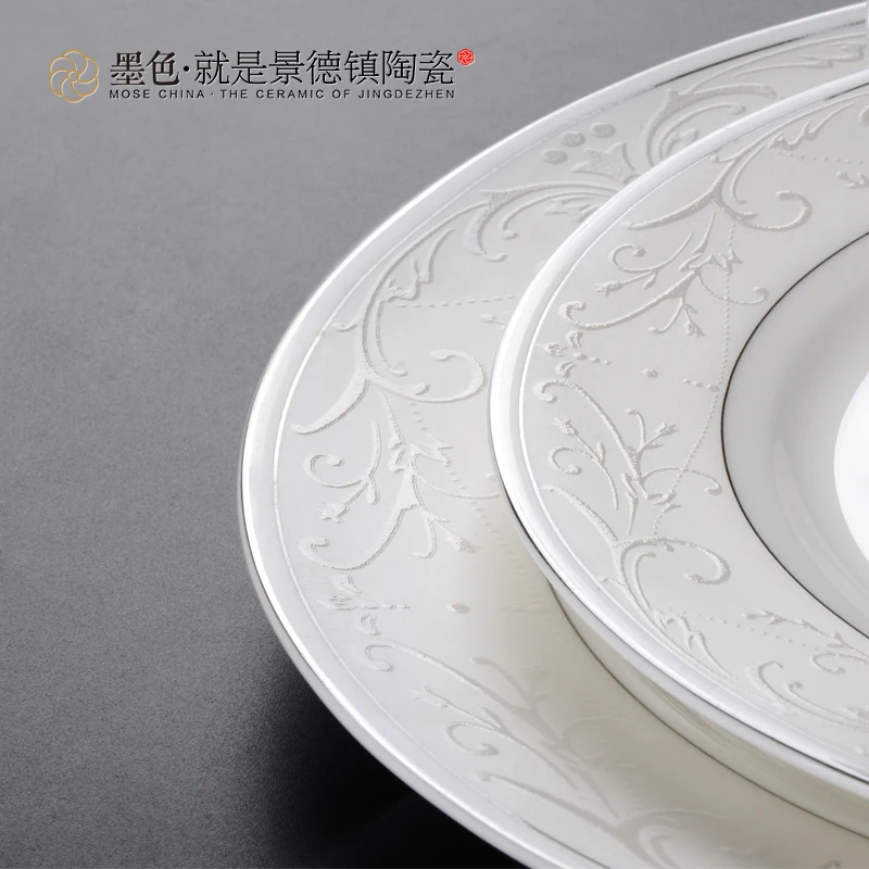 Керамическая посуда с черным облаком Цзиндэчжэнь тарелка миска Европейский