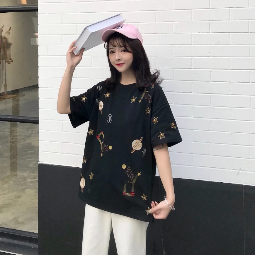 Весенние топы Женская одежда 2019 летняя harajuku корейская мода винтажная Милая