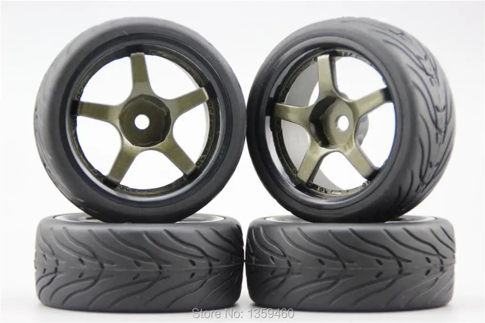 4 шт. RC 1/10 мягкая резина на дороге автомобильная шина обод колеса с шиной W5S1BR мм