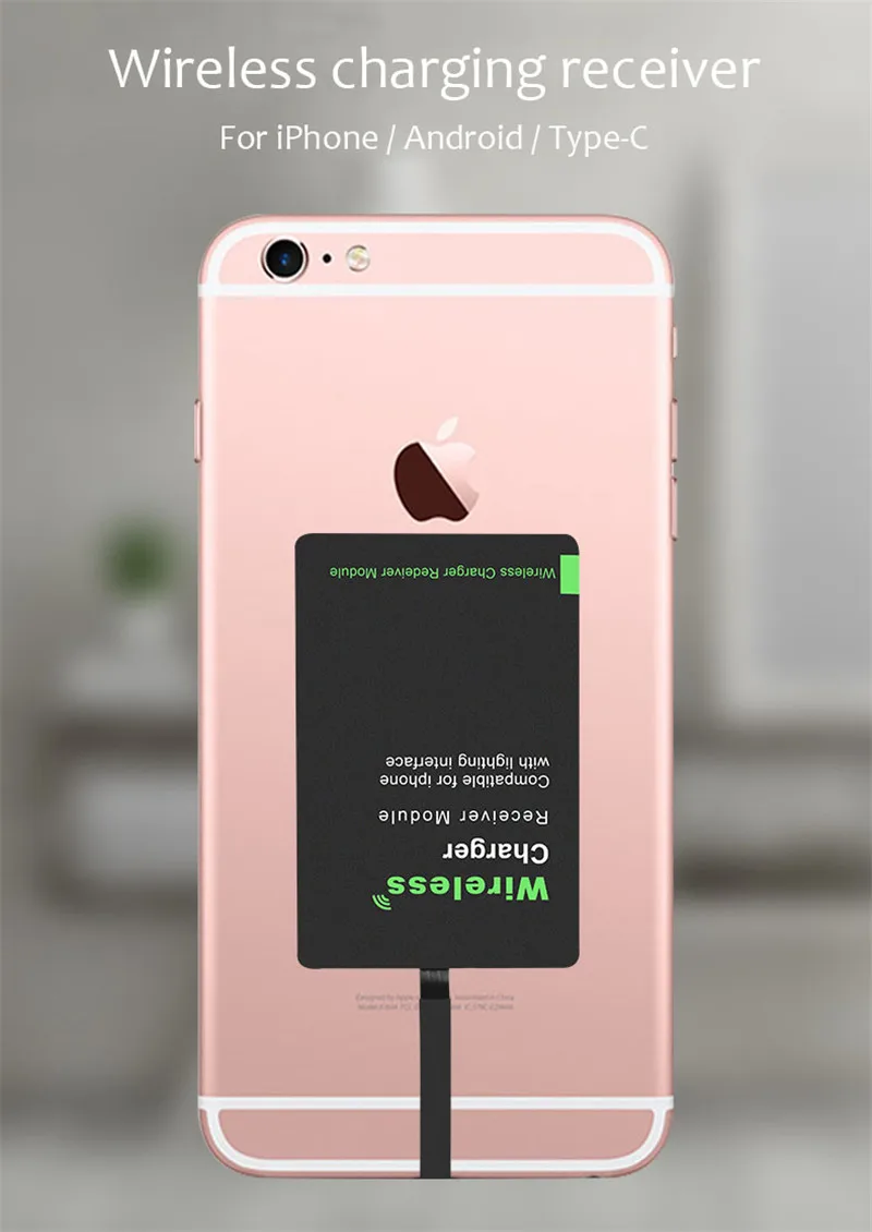 Беспроводное зарядное устройство приемник для iPhone 7 6 5 samsung a5 7 беспроводной зарядный приемник для Xiaomi 5 6 Redmi 4x oneplus lg