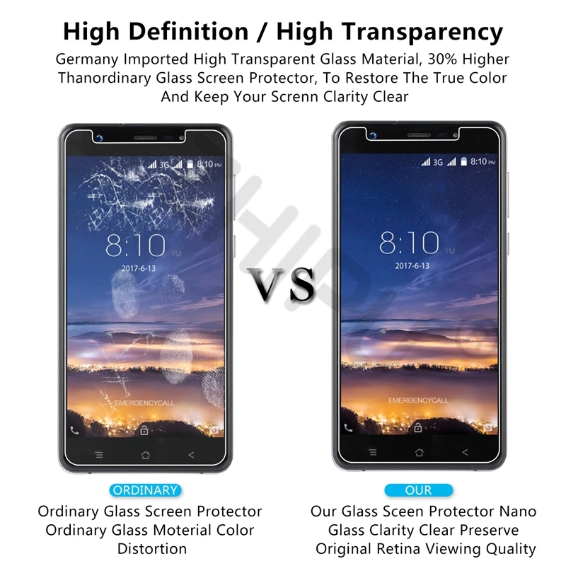 2 шт./лот закаленное Стекло для Blackview R6 lite 5 дюймов Экран протектор Защитная пленка