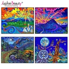 Алмазная картина, вышивка дом, вышивка, стразы, фантазия, воздушные шары, абстрактный пейзаж, ручная работа, Настенный декор