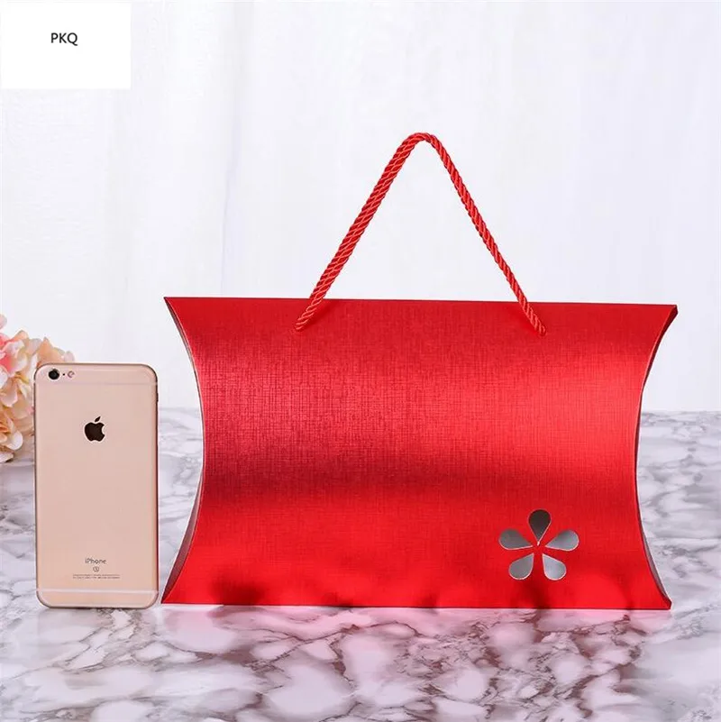 20 шт. красная бумажная сумка с ручкой крафт-подарочная коробка 350 г/см бумажные