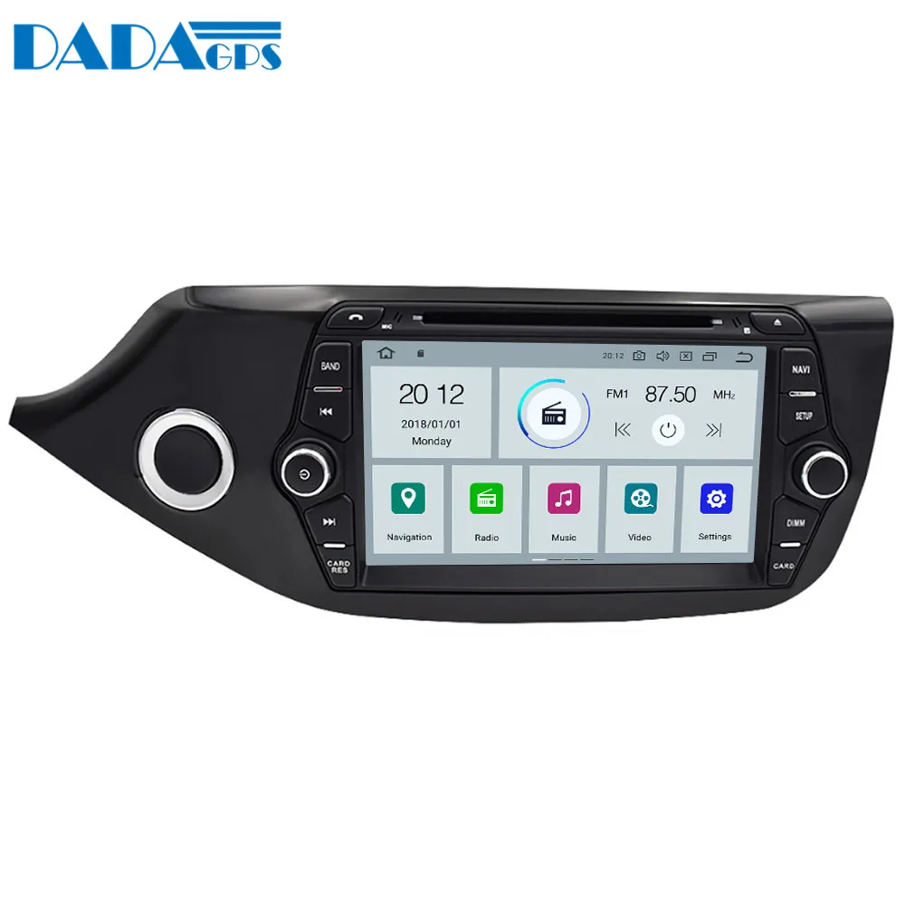 Автомобильный мультимедийный плеер Android 9 0 IPS восемь ядер 4 + 64 ГБ для KIA Ceed 2013 2014 2015