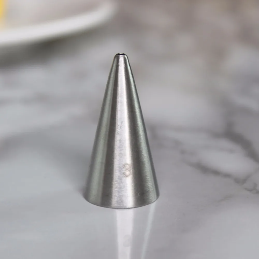 

#3 Piping Nozzles Pastry Icing Tips Fondant Cup Cake Baking Decorating Tools #3 Write Word Pull line Stainless Steel
