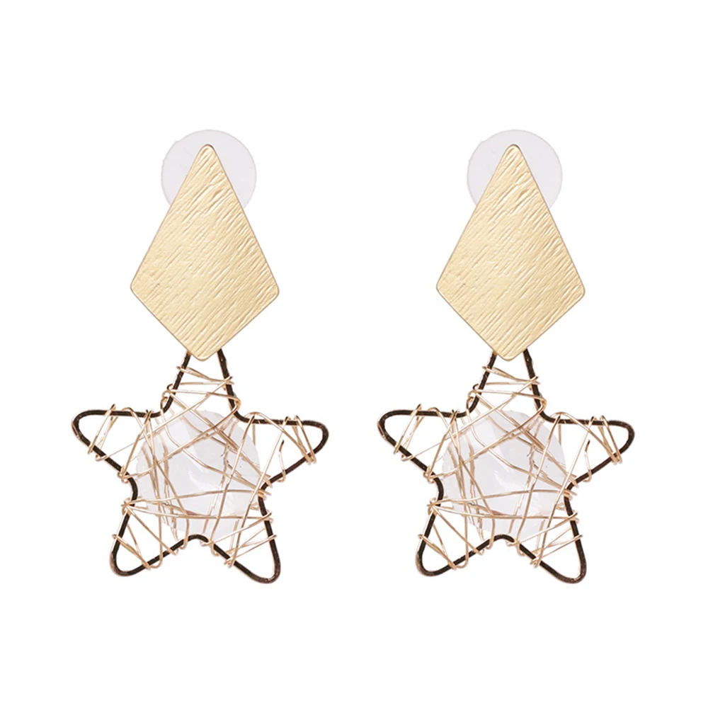 QiHit 2019 New Fashion Alloy Geometric Dangle Earring Woman Stylish simplicity Korean Version Gold Earrings Personality Jewelry | Украшения