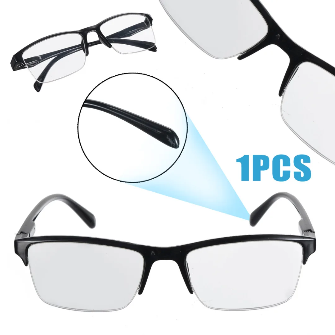 

Mayitr 1PC Fashion Unisex Reading Glasses Half Frame Style Transparent Reading Glasses For Eyewear Accessories +0.25 to +4.0