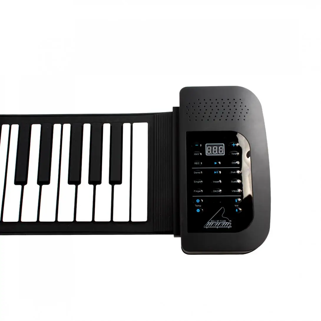 KONIX PA61 Digital Display Rechargeable 61Keys 128 Tones 128 Rhythms Children Electronic Flexible Roll Up Piano Built-in Speaker enlarge