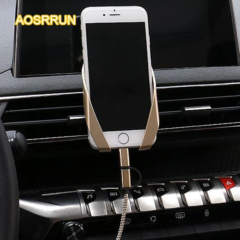 AOSRRUN ABS крепится на мобильный телефон держатель автомобильные аксессуары для Peugeot