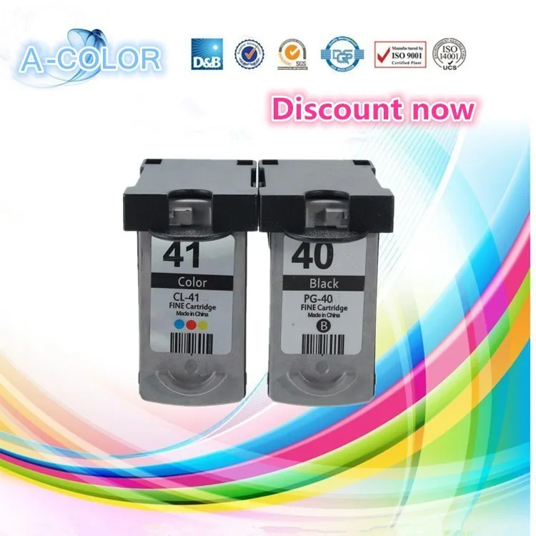2 шт. PG-40 CL-41 картридж для канона PG40 CL41 черный и цвет Canon PIXMA MP160 MP140 MP450 MX300 MX310 IP1600 IP1900 |