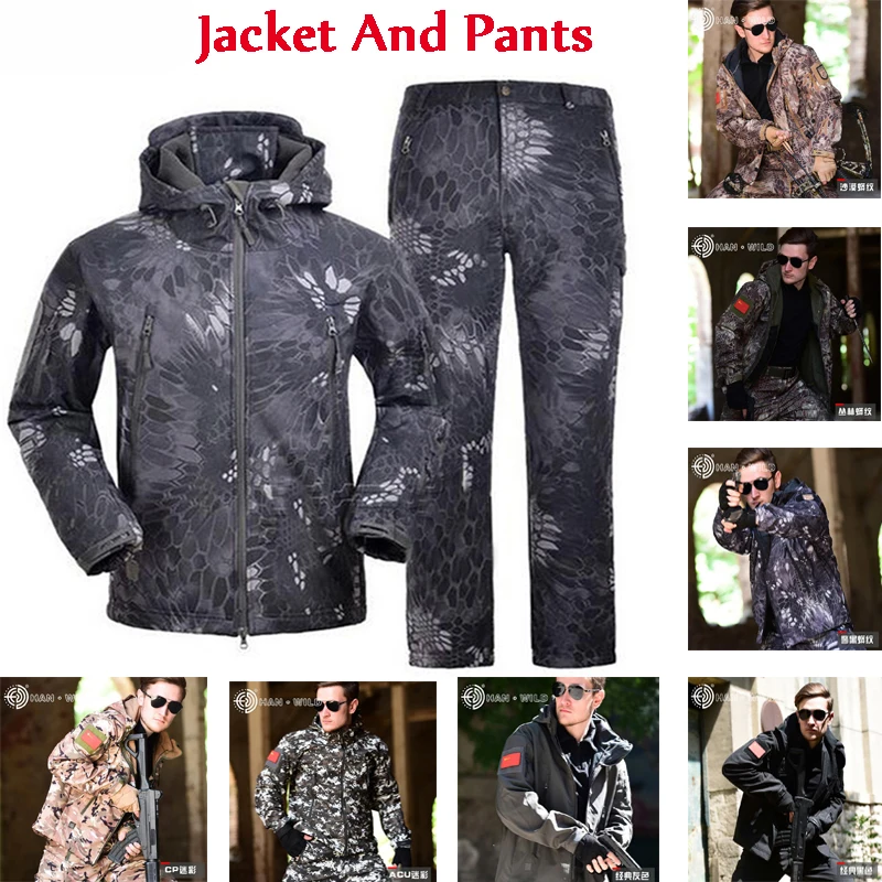 TAD софтшелл тактический военный охотничий костюм Мужская водонепроницаемая