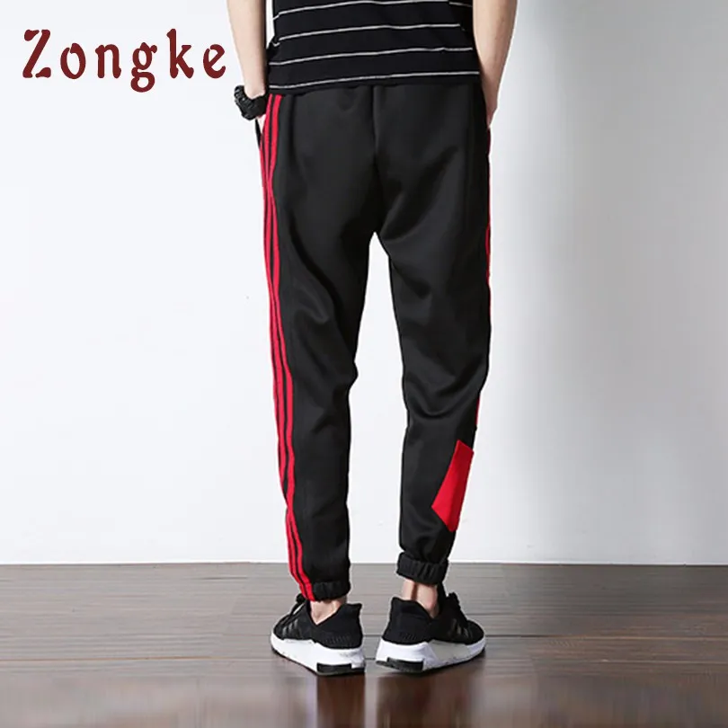 2018 New Red Striped Harem Pants Mens Joggers Sweatpants Casual Cargo Men jogger pantalon homme Male Trousers | Мужская одежда