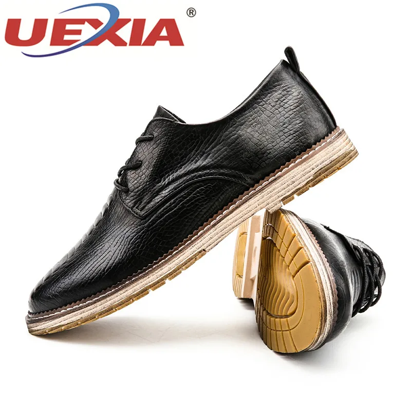 UEXIA Handmade Wedding Footwear Rubber Bottom Non Slip Formal Man Dress Shoes Black Men Social Pointed Toe Spring Autumn | Обувь