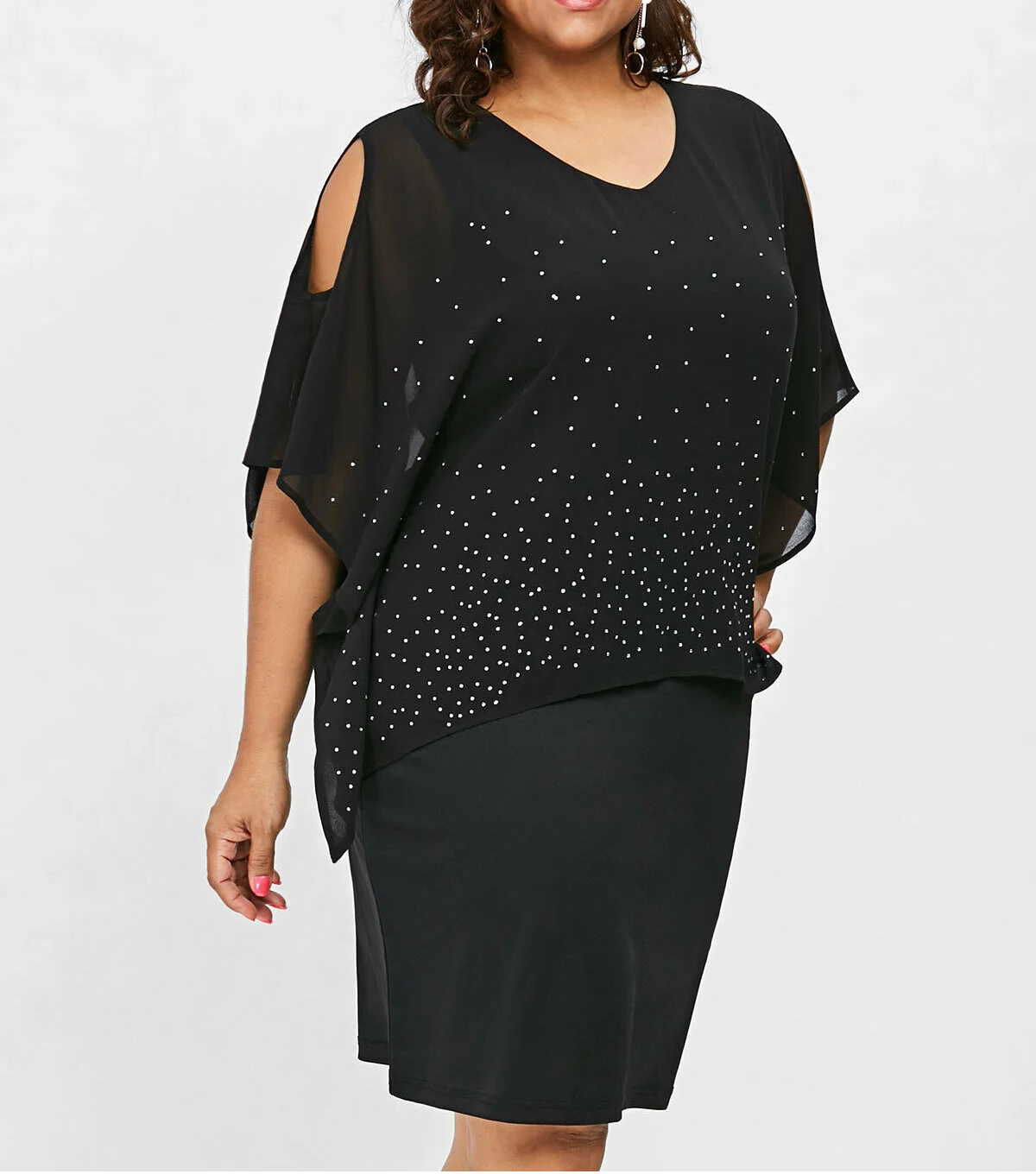 Женское цельнокроеное платье новинка 2019 модное свободное черное средней длины с