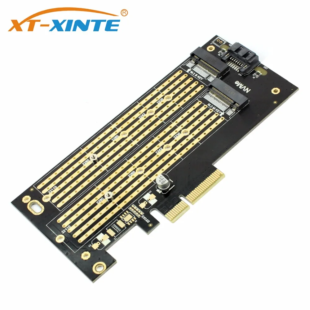 SK6 M.2 SSD к PCIE X4 адаптер M ключ B двойной интерфейс карты Suppor PCI Express 3 0x4 для NVMe 2230-22110