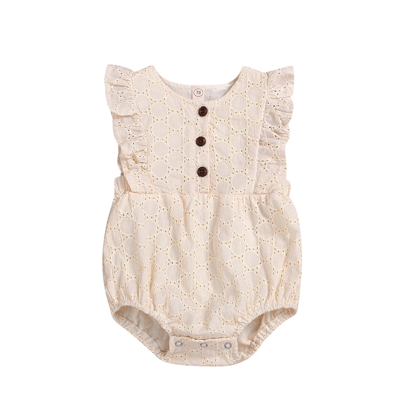 

Newborn Baby Kids Girl Sunsuit Lace Crochet Sleeveless Jumpsuit Bodysuit Cute Children Summer Bodysuits Outfits Playsuit Clothes