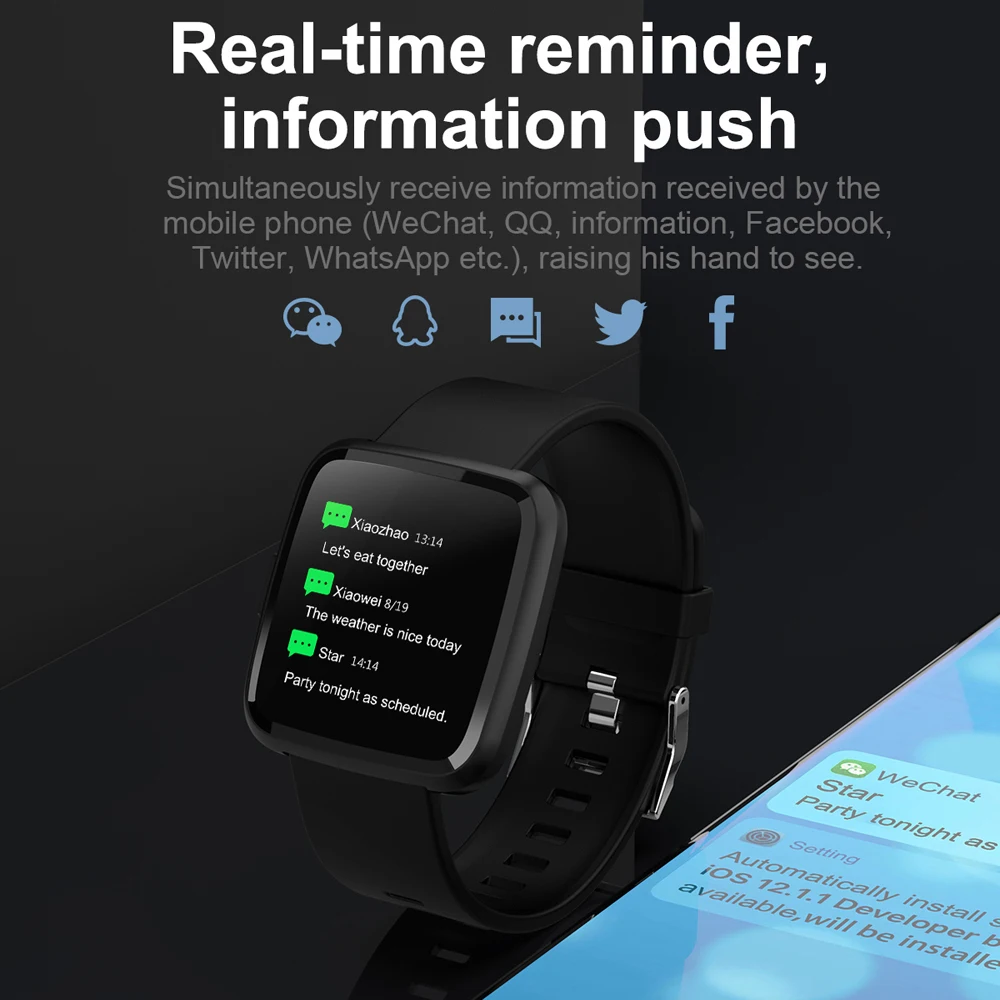Смарт браслет VESTMADRA Y7P Android IOS пульсометр фитнес трекер водонепроницаемый цветной