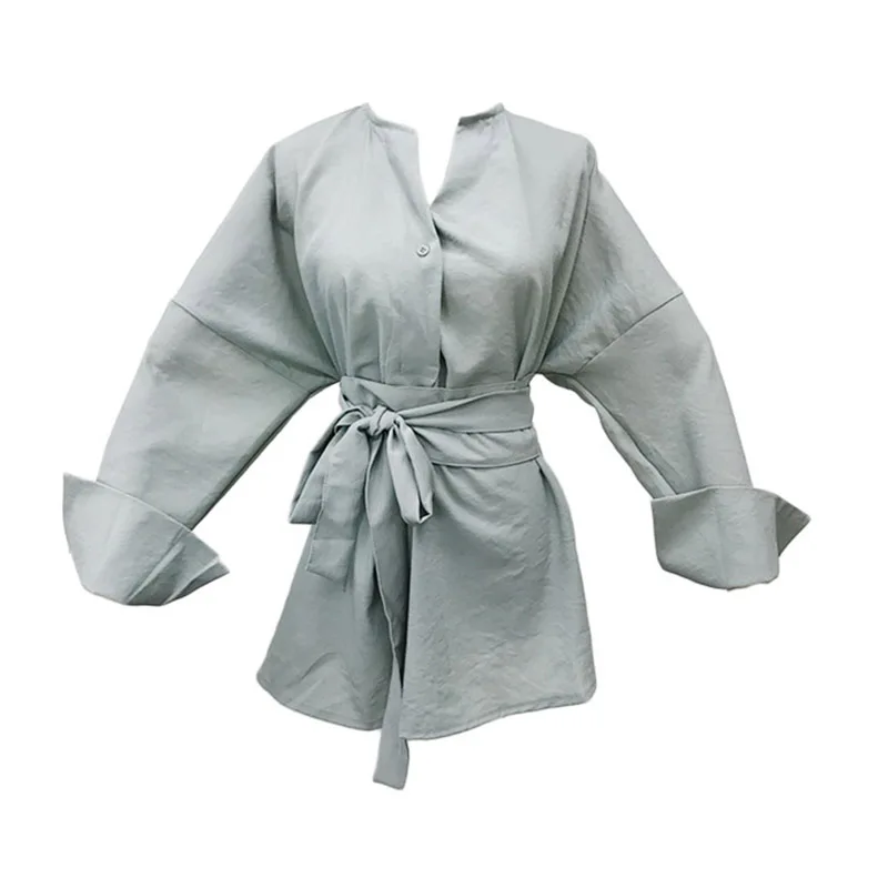 Женская блузка с v образным вырезом Повседневная облегающая большого размера