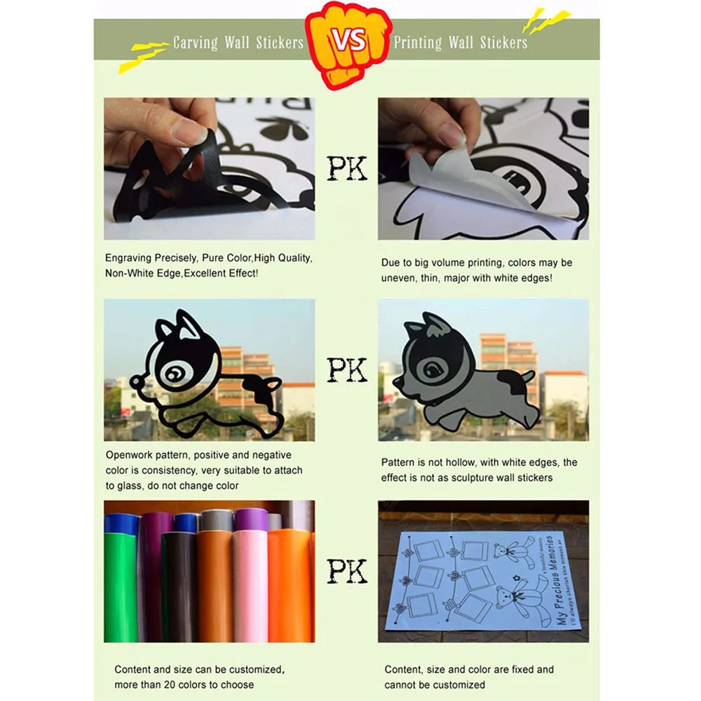 

Pet Grooming PVC Wall Sticker Pet Shop Decor Animals Interior Puppy cat Pets Decals Grooming Salon Vinyl Decal Y245