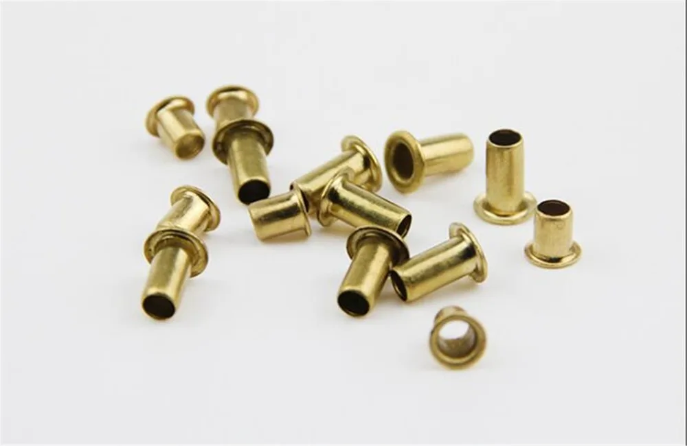 1000PCS M1.3 Brass Eyelet Rivet Nut Through Hole Rivets Hollow Grommet M1.3*2/2.5/3/3.5/4mm | Обустройство дома