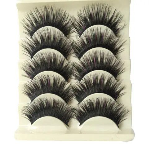 5 пар модный макияж ручной работы натуральные длинные накладные ресницы для глаз