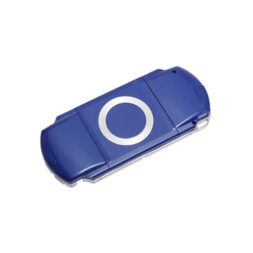 Синий чехол для ремонта с полным корпусом + Сменные кнопки консоли Sony PSP 1000|case