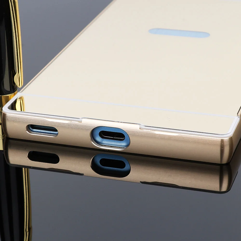 Для Sony Xperia XA1 plus 5 &quotчехол алюминиевый бампер Покрытие Зеркало задняя крышка для