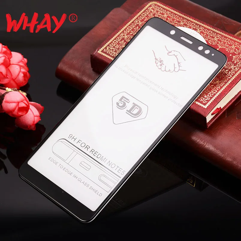Закаленное стекло WHAY для Xiaomi Redmi Note 5 Pro защита экрана 9H с изогнутыми краями