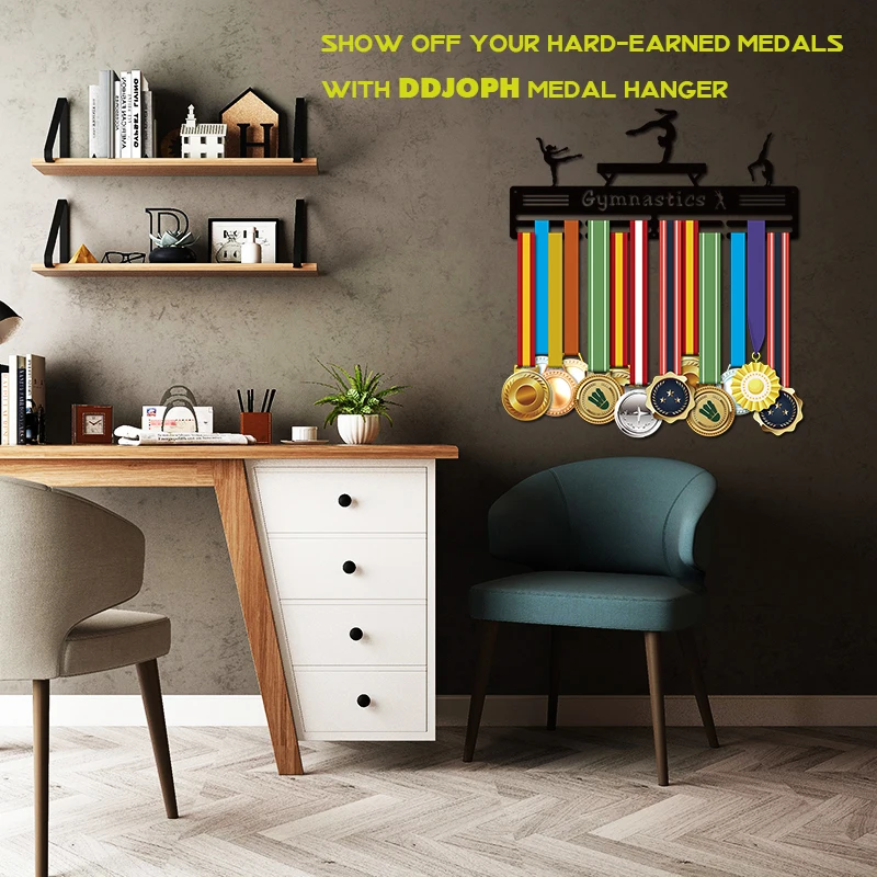 Вешалка для медалей вешалка спортивных DDJOPH гимнастики 32 + медали | Дом и сад