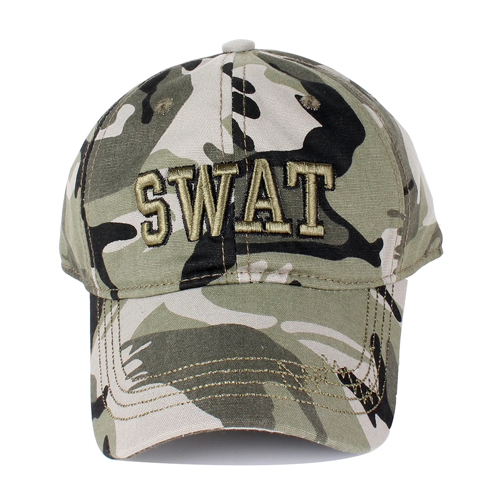 Difanni камуфляжная Мужская тактическая бейсболка США брендовая с надписью SWAT Кепка