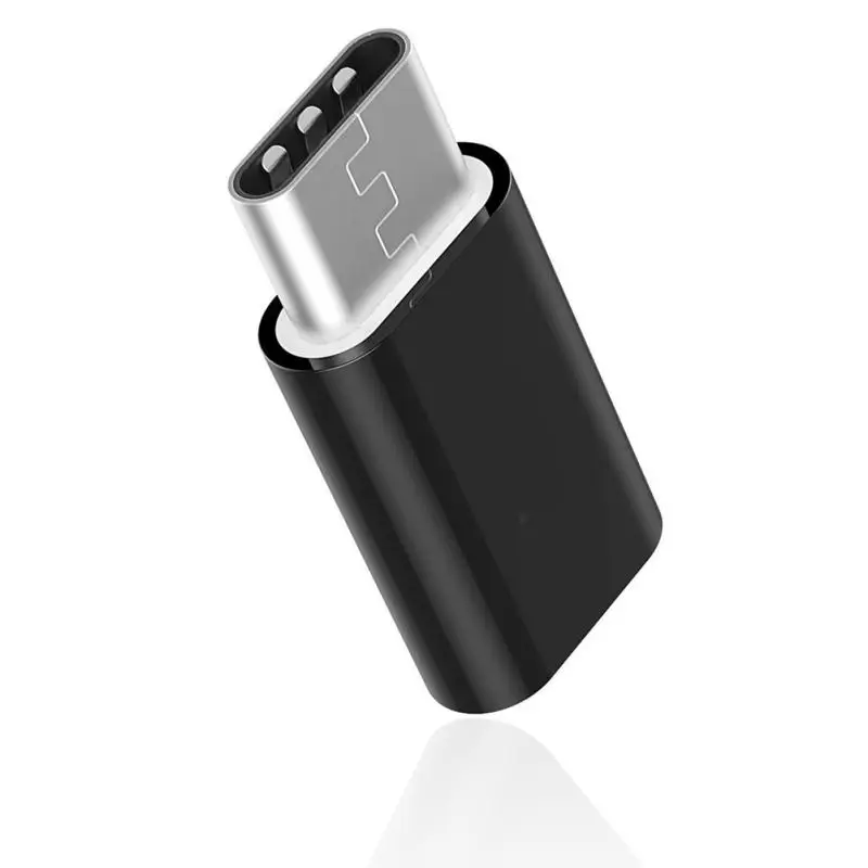 Черный Тип-C разъем Micro USB 2,0 5Pin Женский данных адаптер переходник USB Тип C адаптер лучшая цена 1 шт - Цвет: Черный