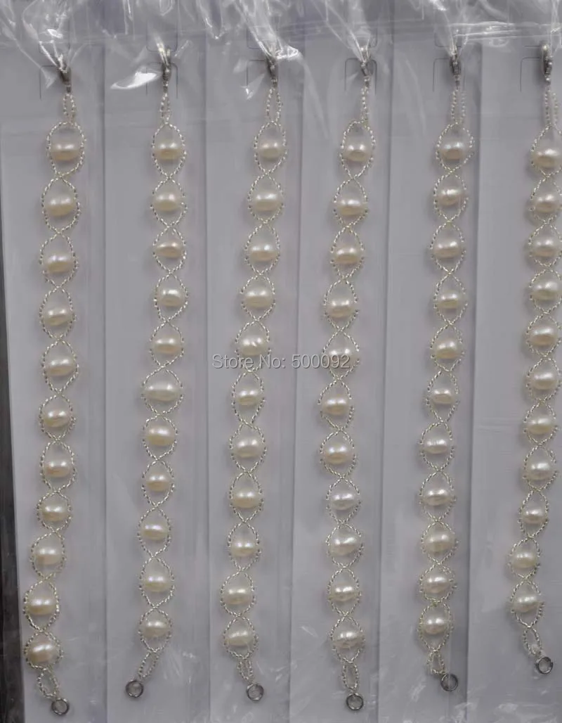 Оптовая продажа 12 Кол во браслеты из натурального пресноводного жемчуга