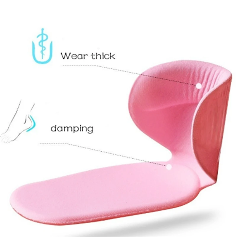 

1Pair 2 in 1 Women Silicone Useful T-Shape Thread Thicker Rear Foot Wear Stickers High Heels Soft Mat Sticker Shoes Accessories