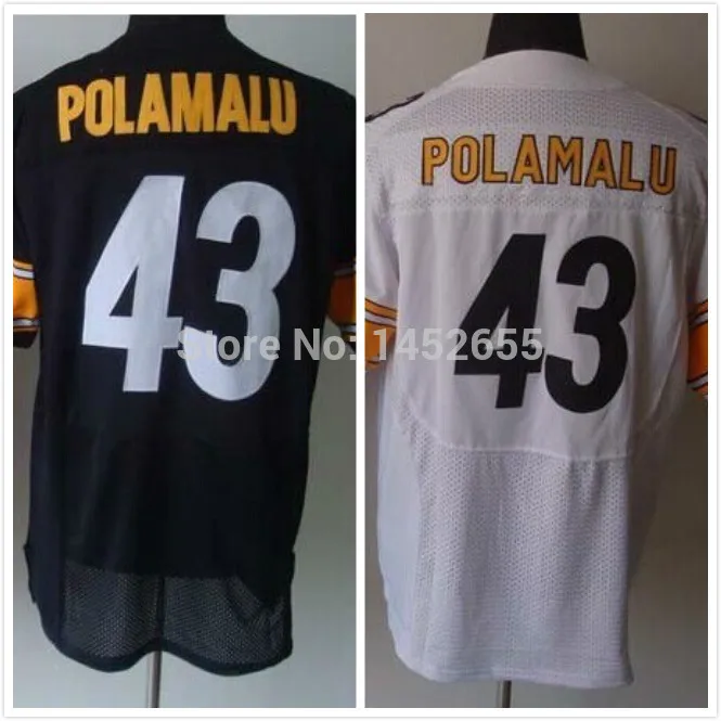 #43 Troy Polamalu Jersey Elite Football Best quality Authentic Size M L XL XXL XXXL Accept Mix Order | Спорт и развлечения