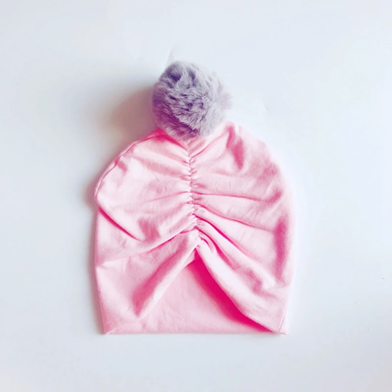 Newborn Baby Boy Girl Cotton Hat Indian Crochet Knit Hairball Pography Cap Accessories Warm Infant Hats Headdress | Детская одежда и