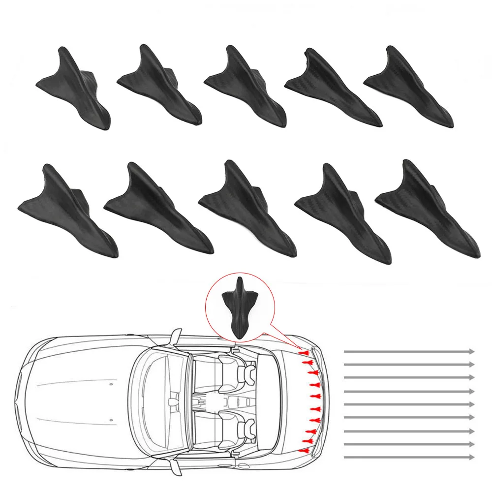 Авто Стайлинг Акулий плавник комплект диффузор спойлер черный Акула плавный