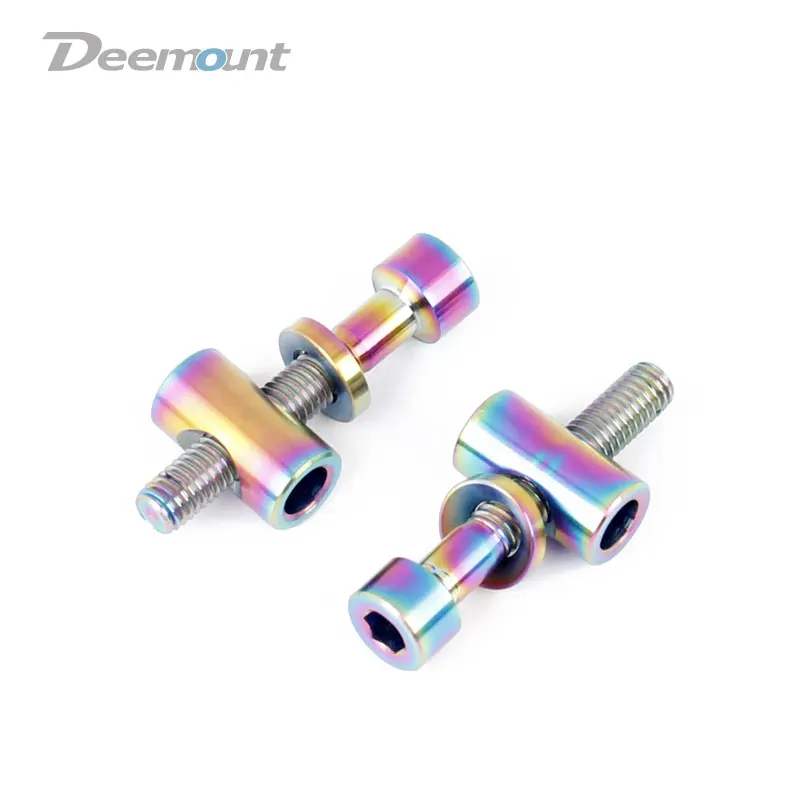 30mm Radiant 2PCS Deemount 2 шт. M5x30/40 велосипедный Подседельный штырь титановые болты с шестигранной головкой MTB горный велосипед Ti Винт цикл крепление подседельного штыря - Цвет: 30mm Radiant 2PCS