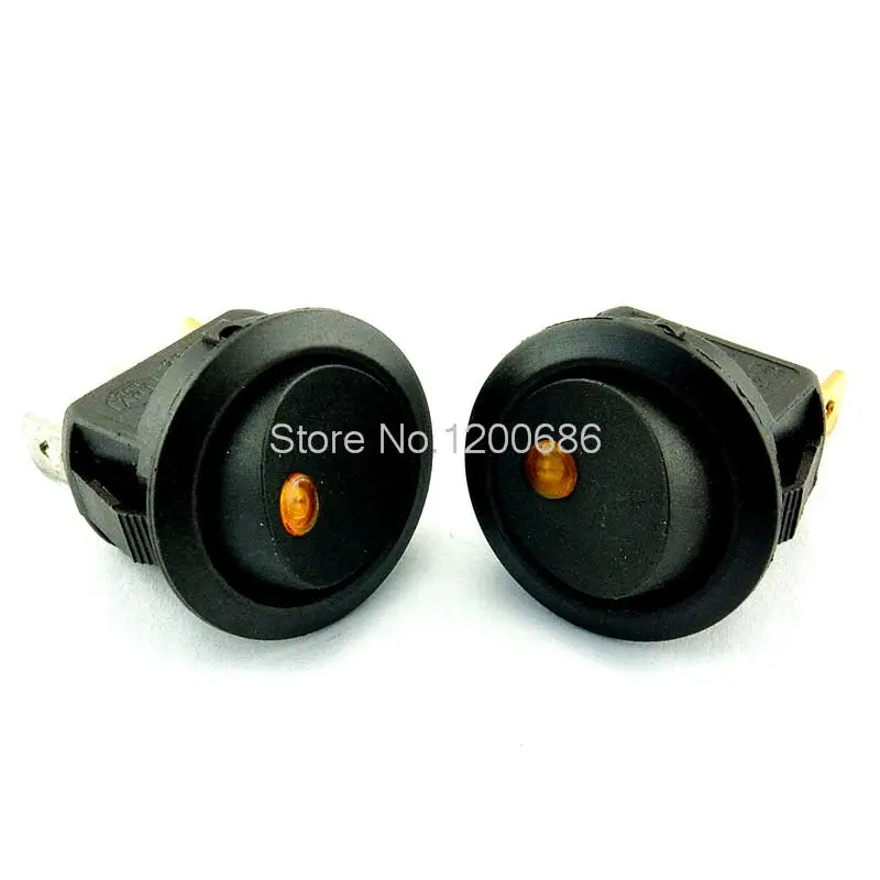 

KCD2-202 power switch Rocker switch 3 feet 2 files LED light yellow light