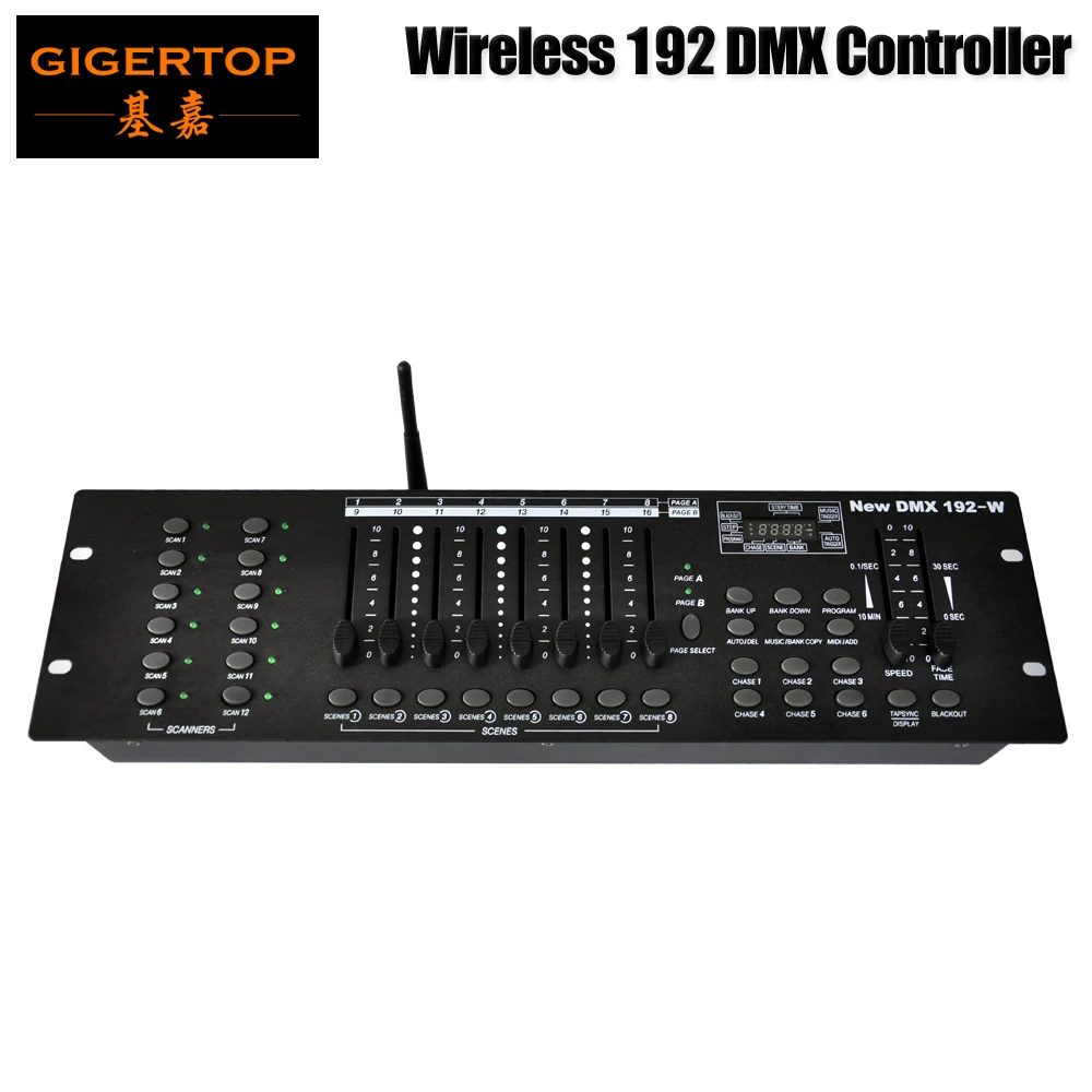 Gigertop сценическое освещение TP D1344 DMX беспроводной 192 контроллер сценического Света