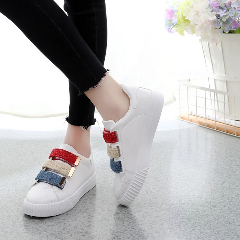 Женские кроссовки Дышащая Спортивная обувь белого цвета Обувь на плоской