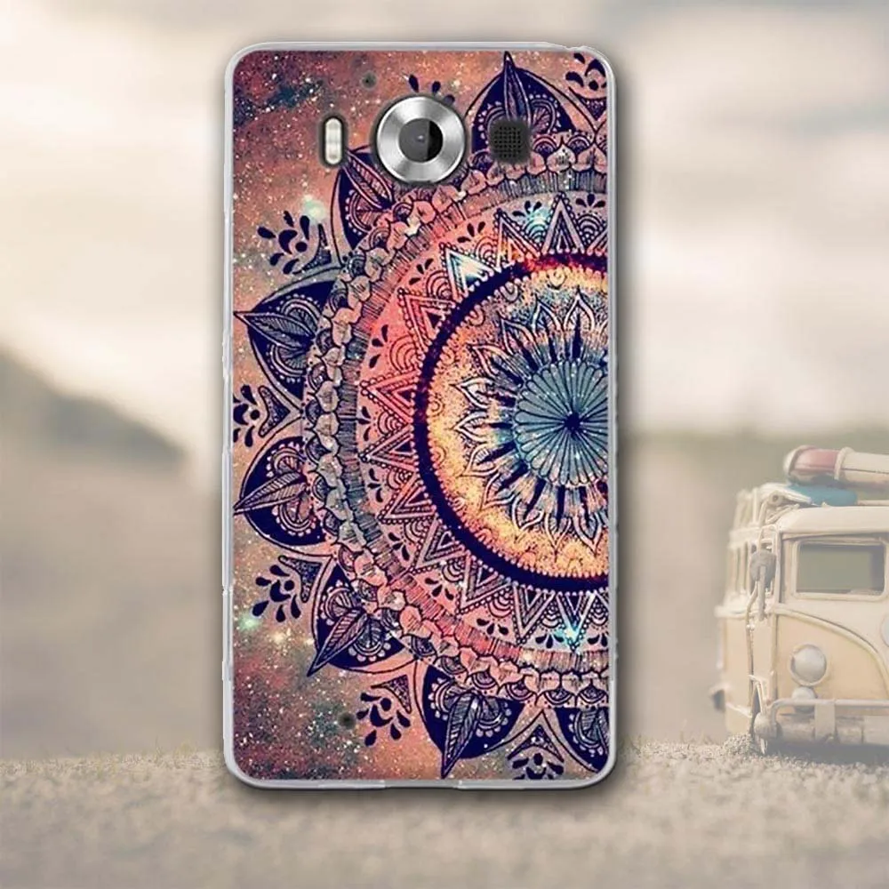 Для Nokia Microsoft Lumia 950 3D рельефный рисунок ТПУ мягкий чехол задняя крышка для