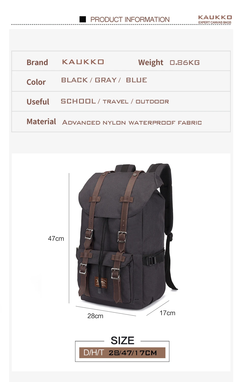 Рюкзак женский рюкзак мужской школьный рюкзак Schulrucksack KAUKKO 17 дюймов рюкзак для ноутбука 1" ноутбук повседневные Рюкзаки