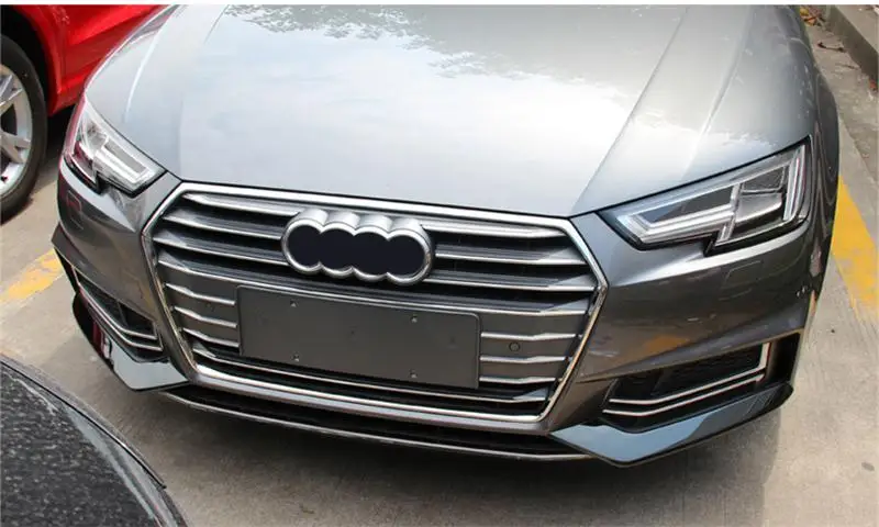Автомобильный Стайлинг для Audi A4 B9- передний бампер для губ Нижний Бампер рамка автомобиля украшение головы наклейки авто аксессуары