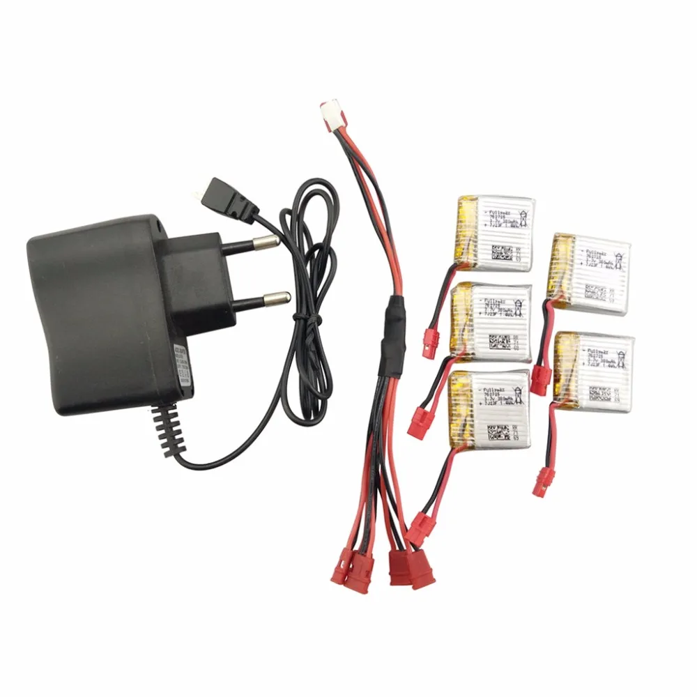 SYMA X21 X21W 5PCS 3.7V 380mah lithium battery charger with European regulations + 1 care converter line 5 | Игрушки и хобби