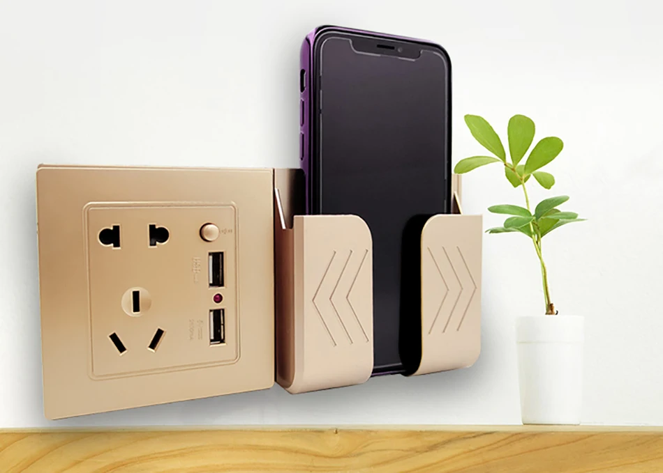 Usb розетка кронштейн для зарядки мобильного телефона, полка для размещения мобильного телефона, модель 86 квадратная розетка, настенный выключатель гнездо фиксированный кронштейн