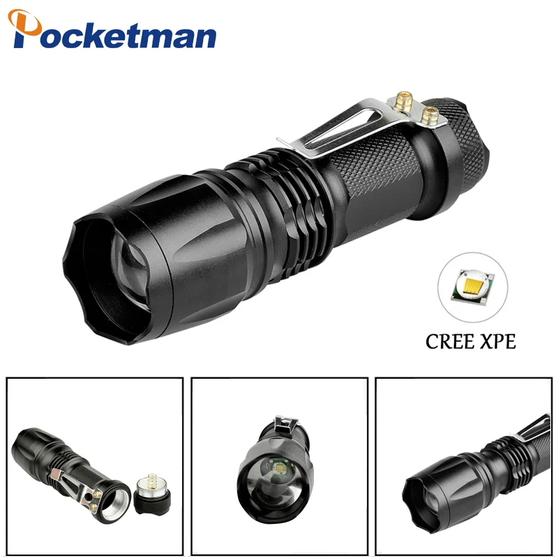 Pocketman Мини светодиодный вспышка светильник AA 14500 фонарь XPE G2 мини удобный флеш 3